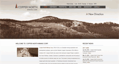 Desktop Screenshot of coppernorthmining.com